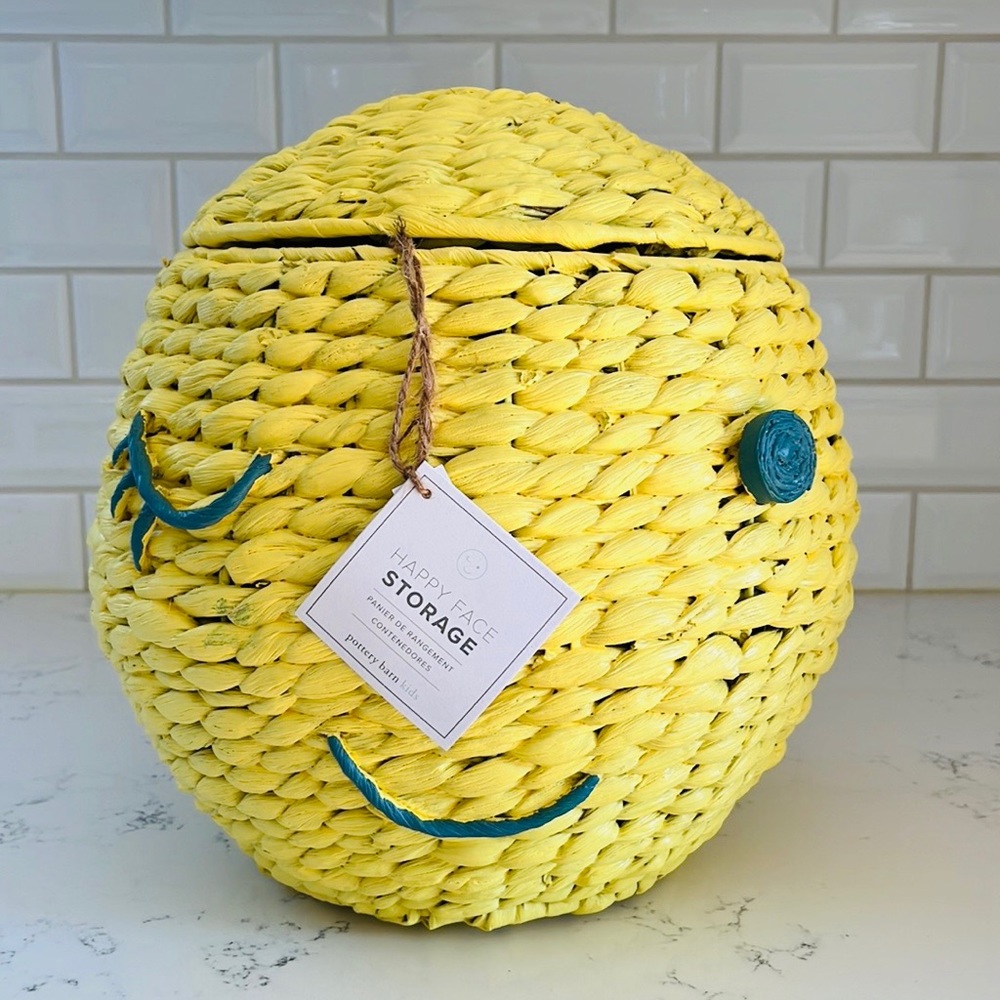 Pottery Barn Kids Happy Face  Storage Basket - Picture 4 of 15